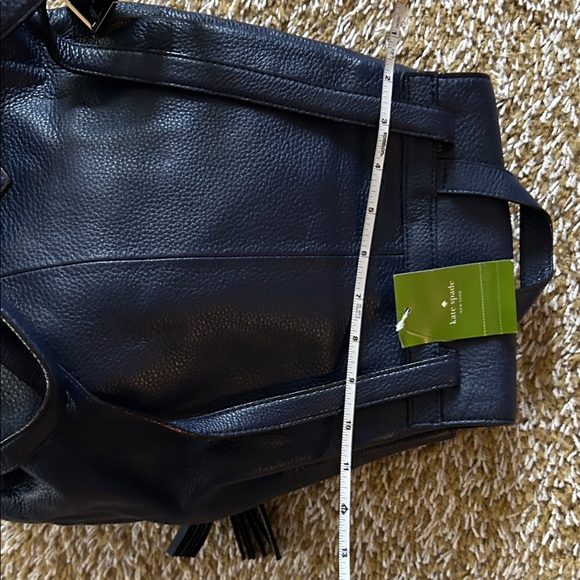 kate spade Black Pebbled Leather Tassel Backpack main image 7